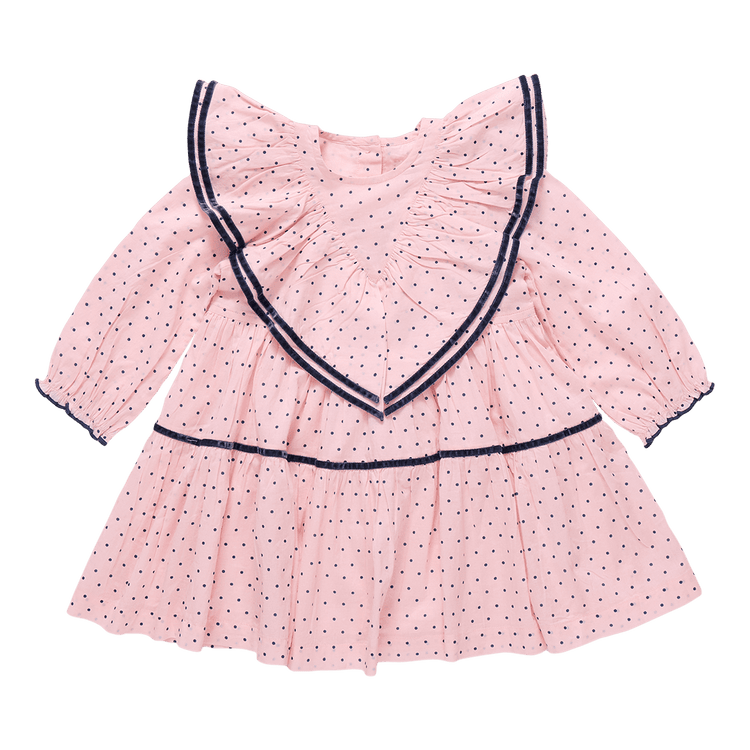 Strawberry Cream Polka Dot Raphaela Dress
