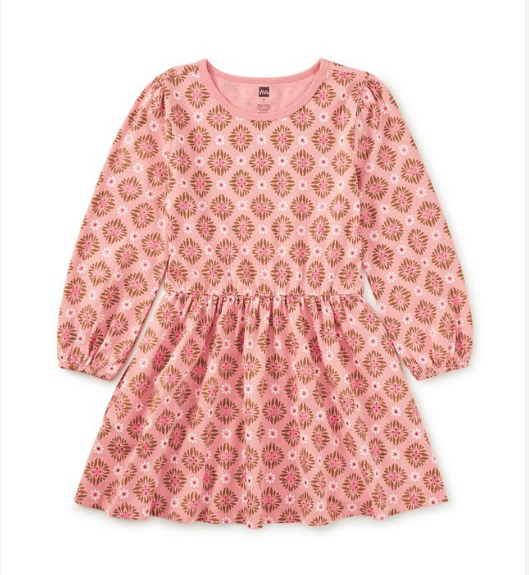 Metallic Chrysanthemum Pocket Dress