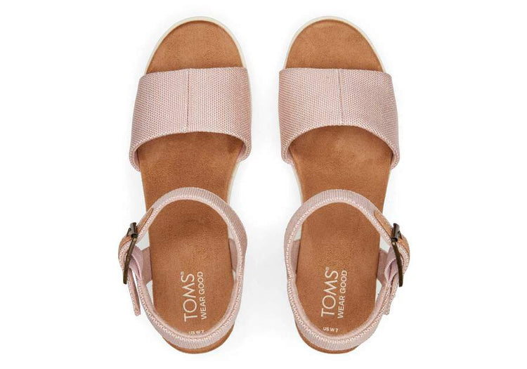 Toms Diana Pink Wedge Sandal