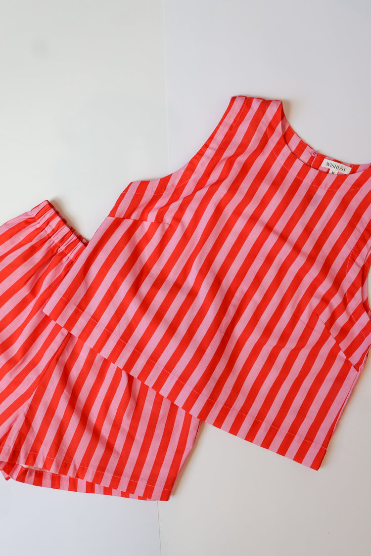 Boardwalk Babe Striped Shorts