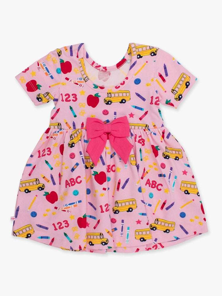 Pink School House Knit S/S Twirl Dress