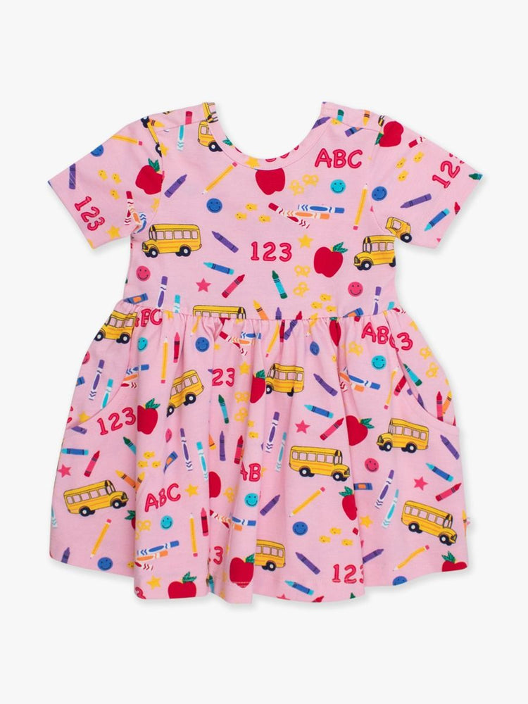 Pink School House Knit S/S Twirl Dress
