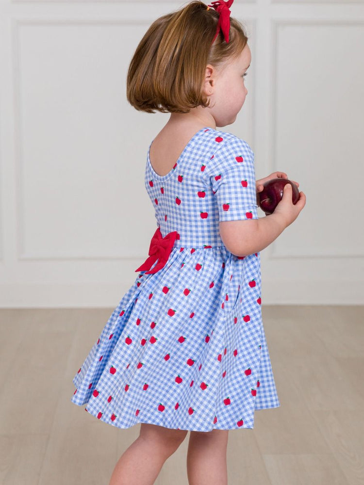 Apple Orchard Gingham S/S Twirl Dress