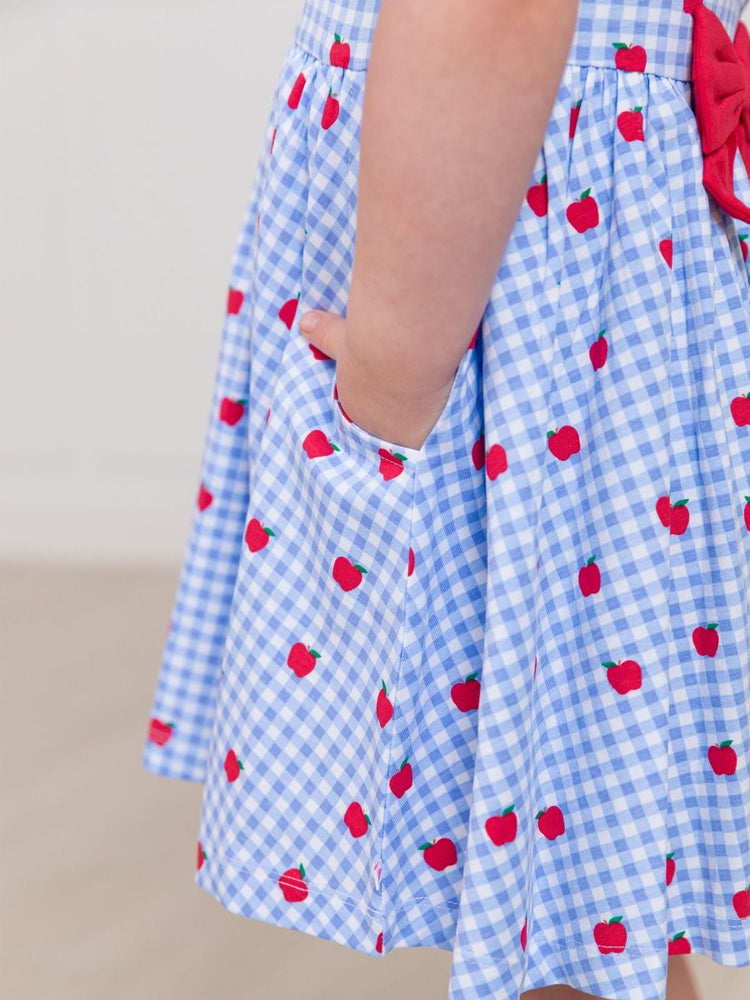 Apple Orchard Gingham S/S Twirl Dress