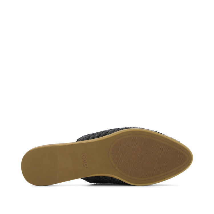 Toms Black Rafia Jade Flat