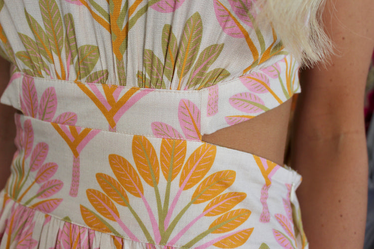 Elise Spring Palms Mini Dress