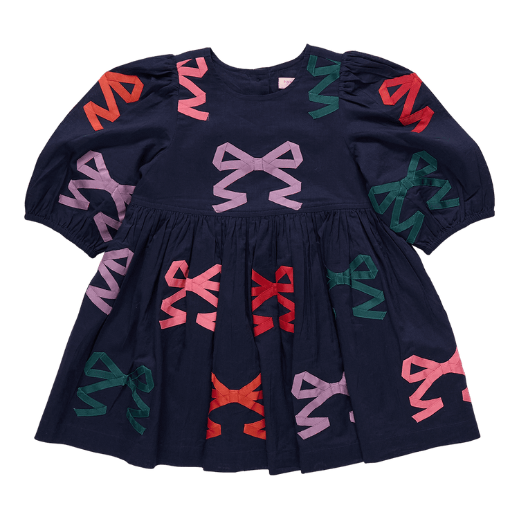 Multi Bow Applique Brooke Dress