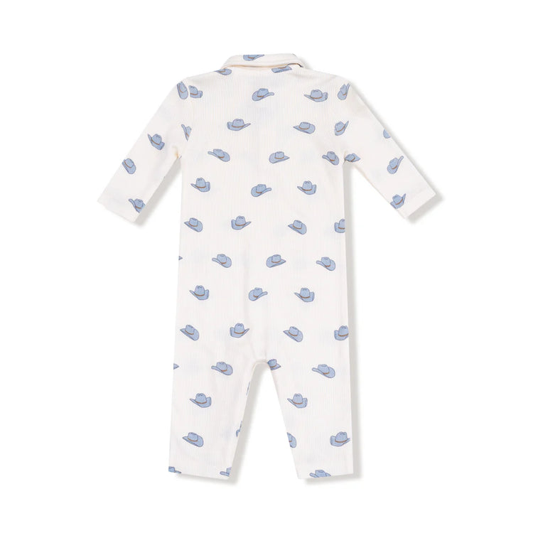 Petite Cowboy Hats Polo Romper