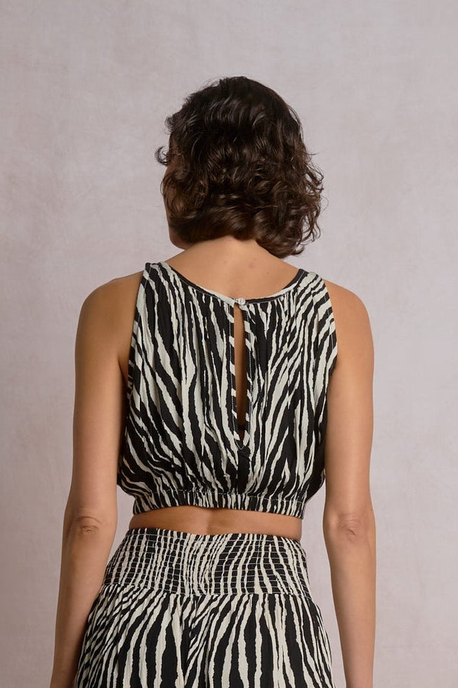 Summer Mirage Zebra Halter Top
