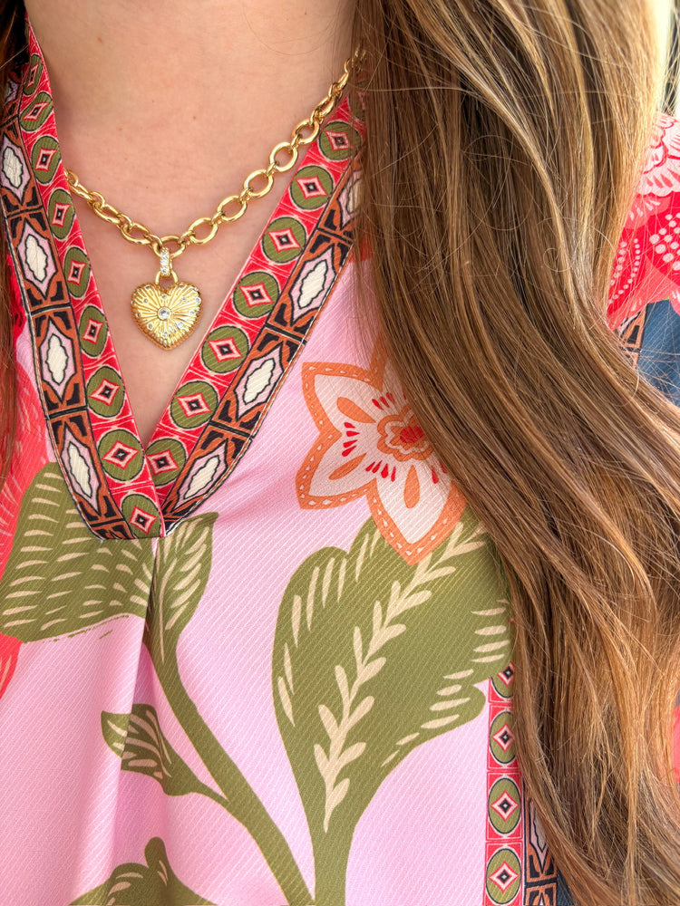 Boho Garden Patchwork Top