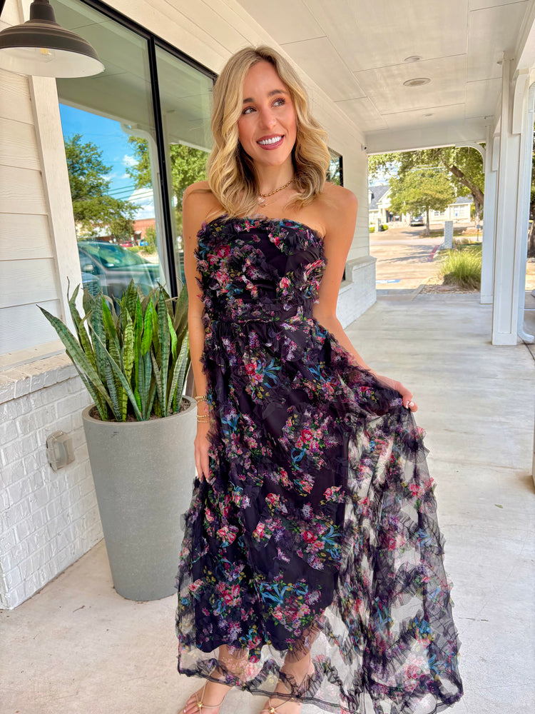 Whisper Bloom Tube Maxi Dress