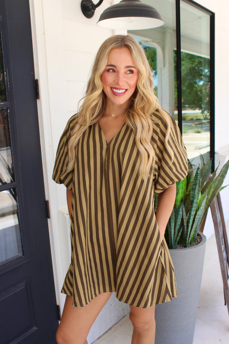 Fall Feels Striped Dress