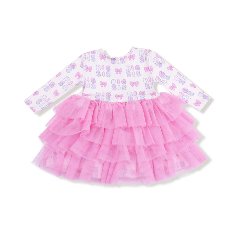 Big Sis LS Layered Tulle Dress