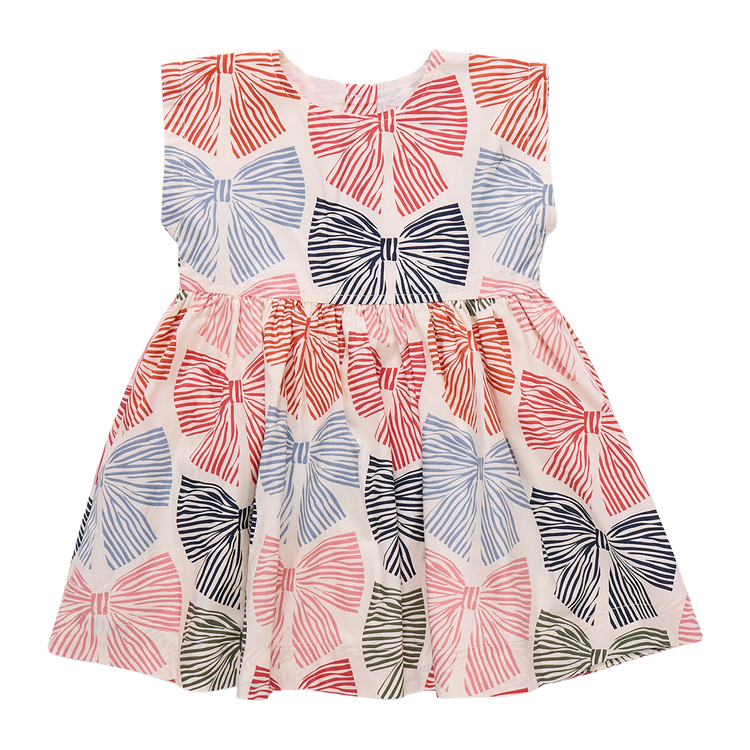 Multi Striped Bows Adaline Dress