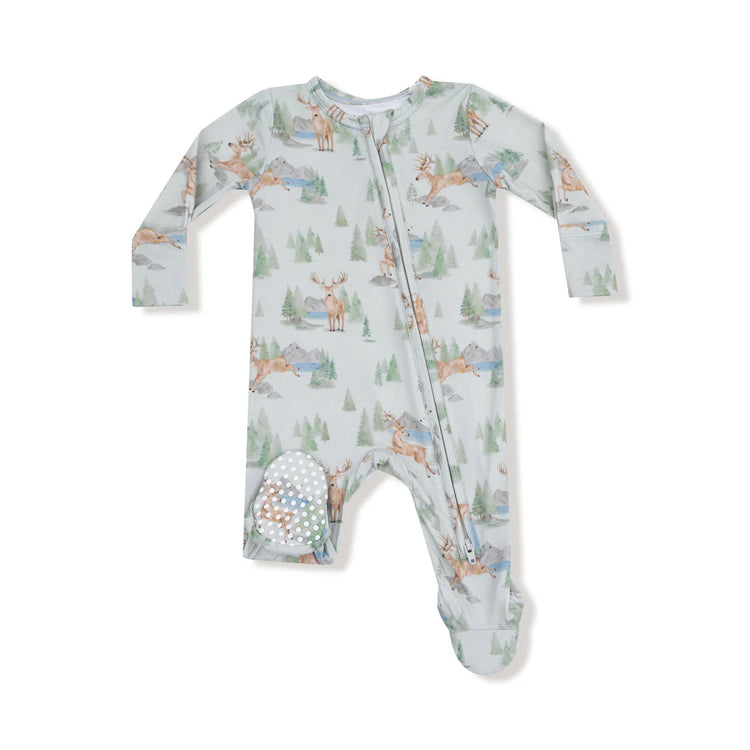 Buck Deer Zipper Footie