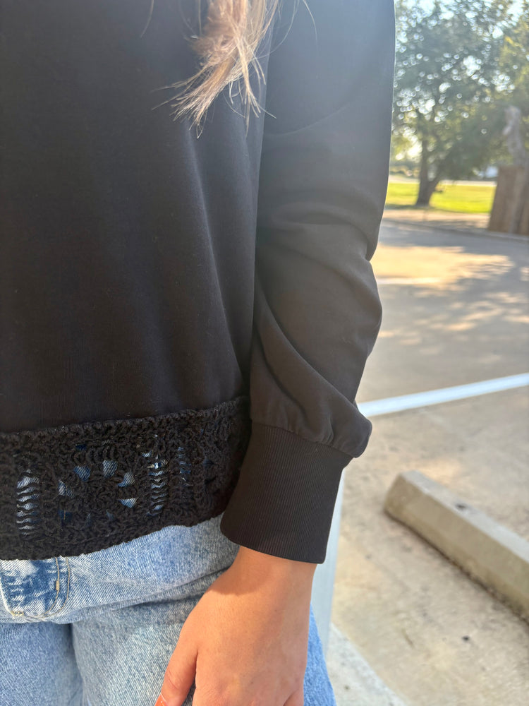 Black Kendri Pullover Top