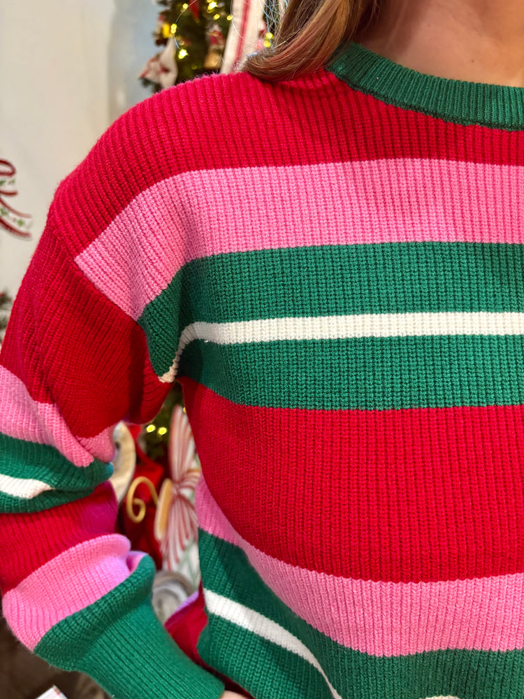 Holiday Striped Logan Sweater