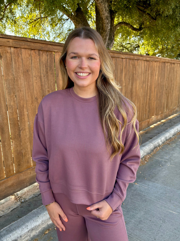 Let's Just Stay Ribbed Sweatshirt