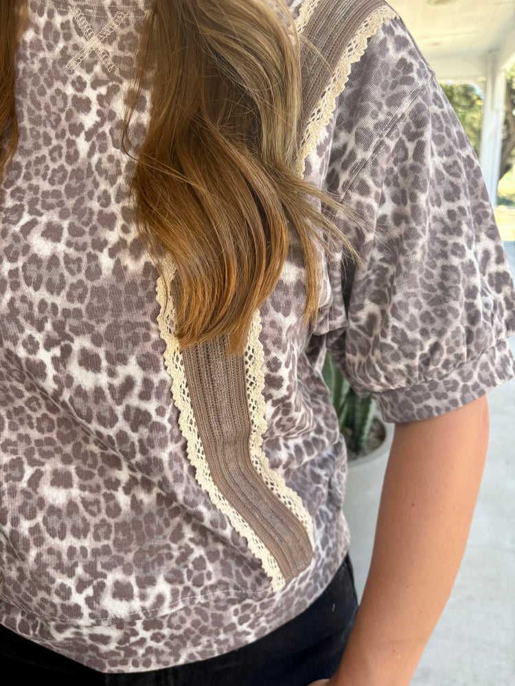 On The Hunt Puff Sleeve Knit Top