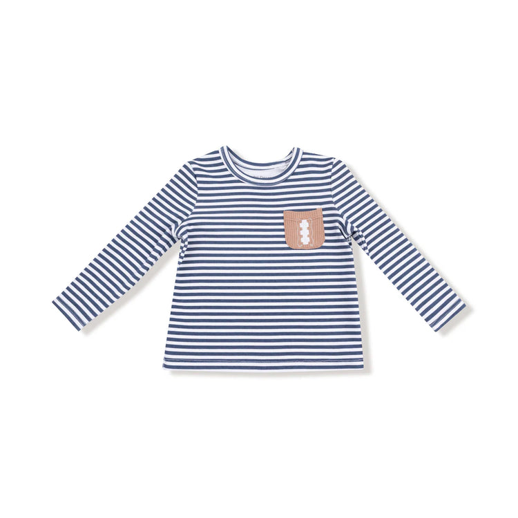 Stripes w/Football Long Sleeve Shirt