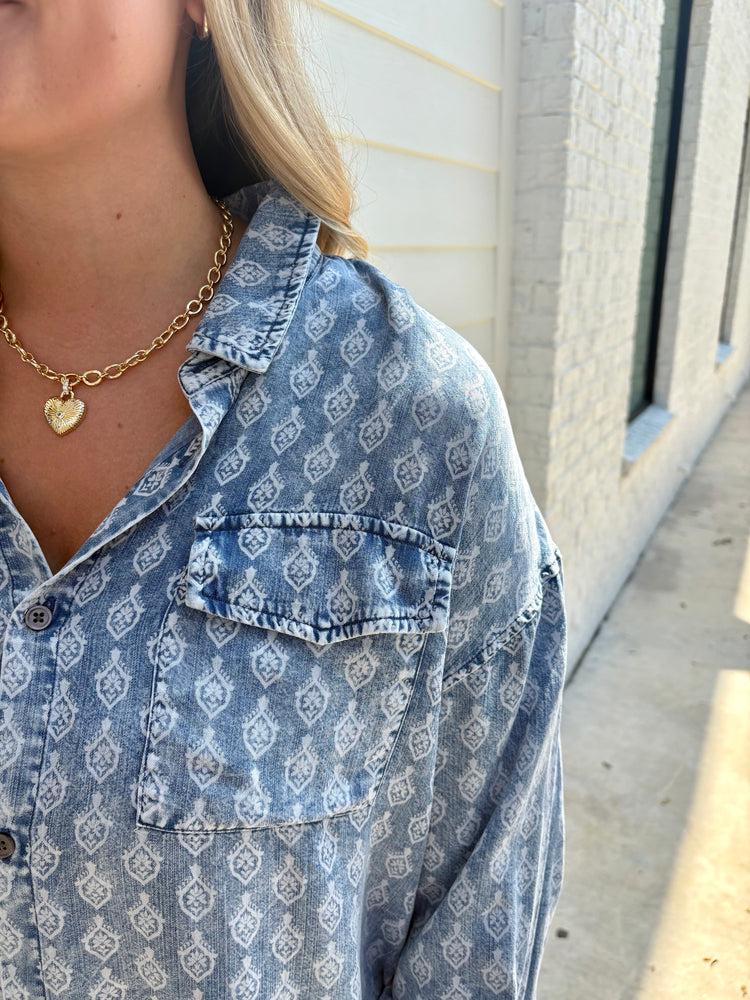 Tulip Crest Adrianna Tencel Button Up Shirt