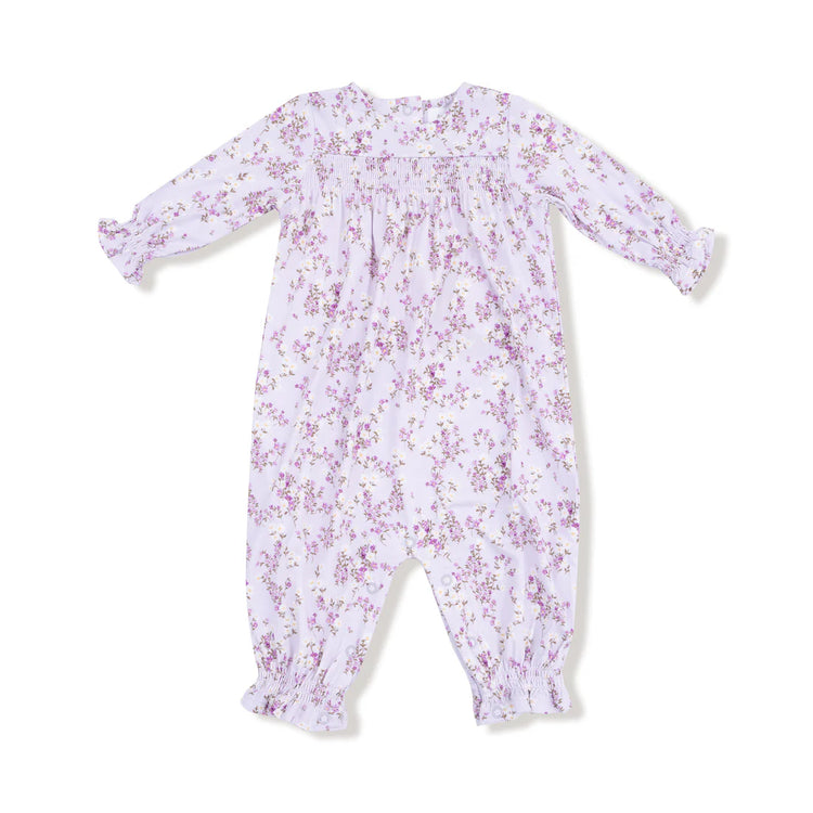 Sweet Dream Florals Smocked LS Romper
