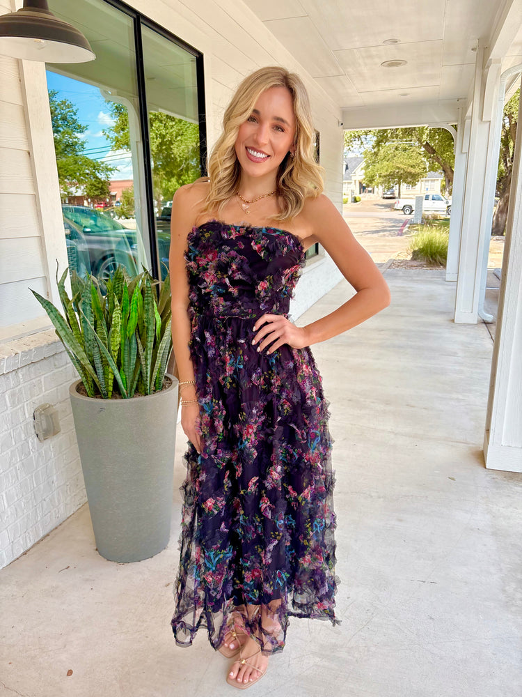 Whisper Bloom Tube Maxi Dress