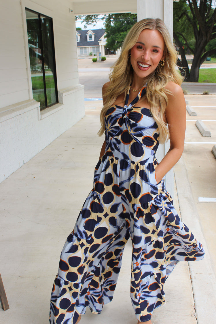 Boardwalk Babe Halter Jumpsuit