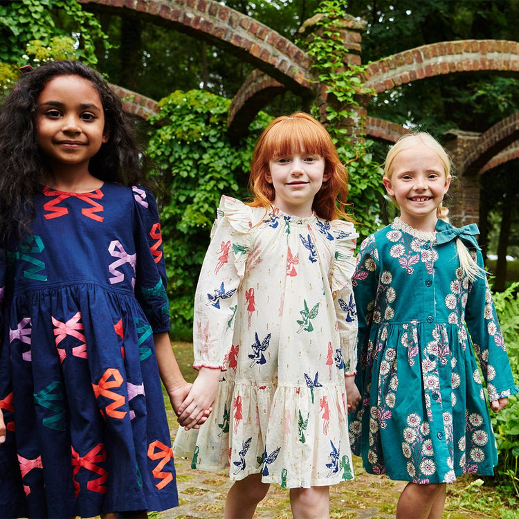 Evergreen Buttercup Floral Autumn Dress