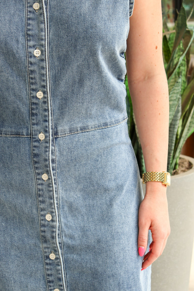 Luella Denim Midi Dress
