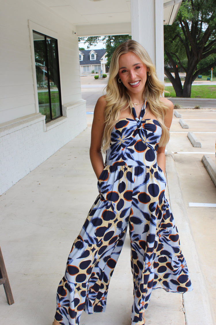 Boardwalk Babe Halter Jumpsuit