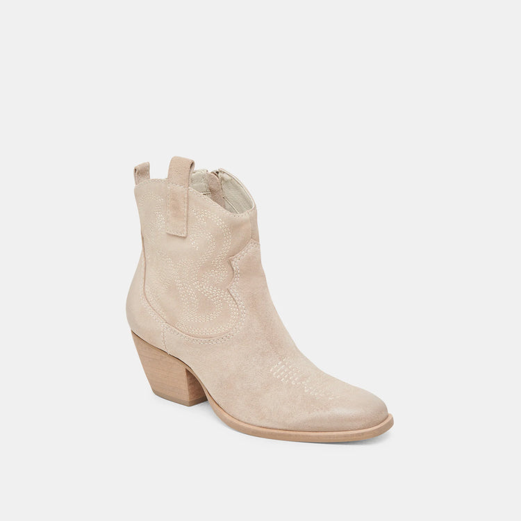 Shania Taupe Suede Booties