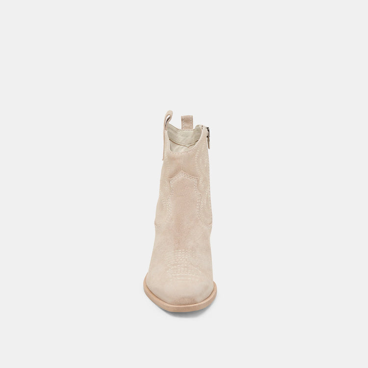 Shania Taupe Suede Booties
