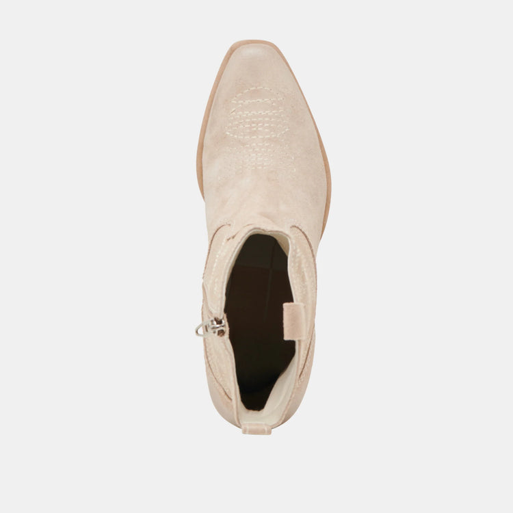 Shania Taupe Suede Booties