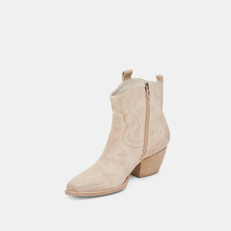 Shania Taupe Suede Booties