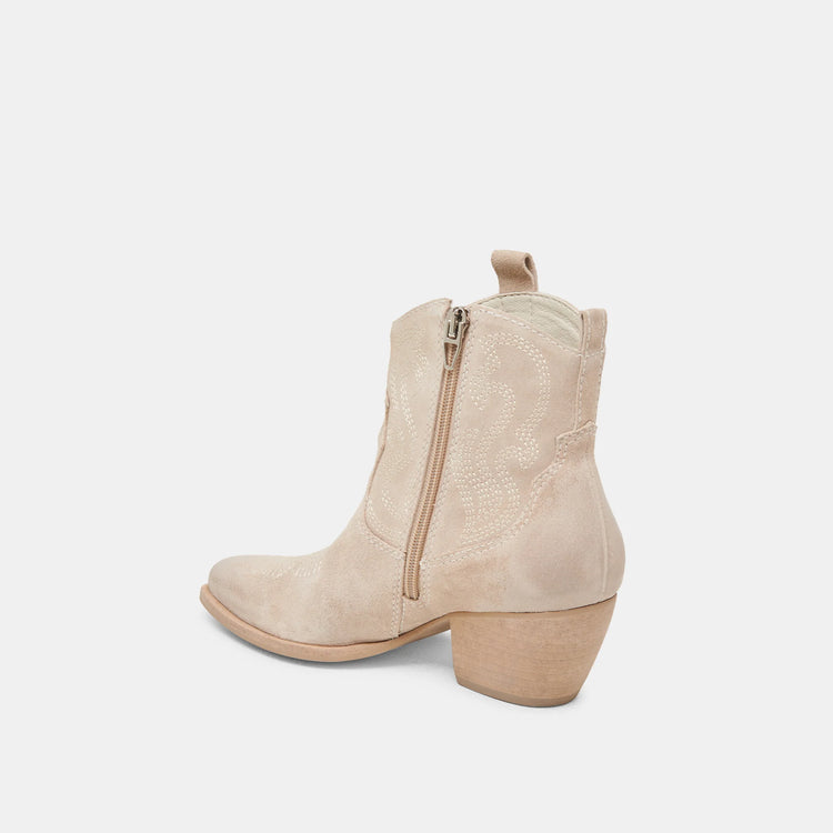 Shania Taupe Suede Booties