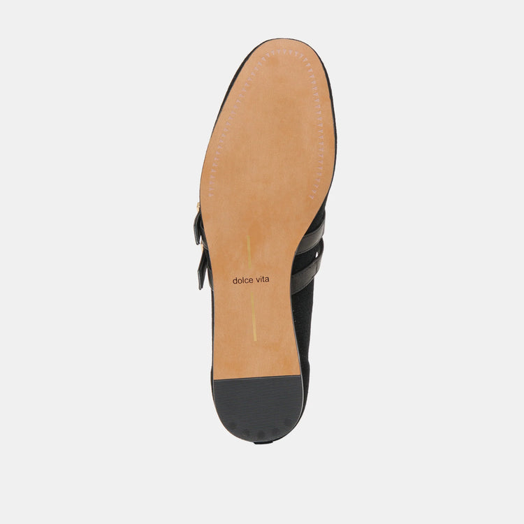 Baylee Grommet Onyx Suede Ballet Flats