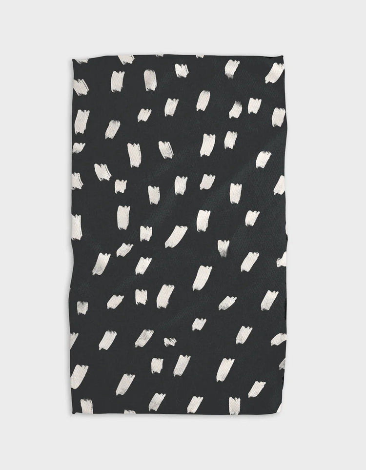 Dark Out Geometry Tea Towel