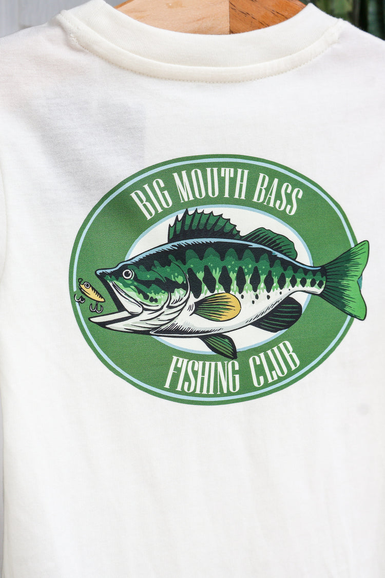 Asher Big Mouth Bass Fishing Club Graphic Pocket Tee