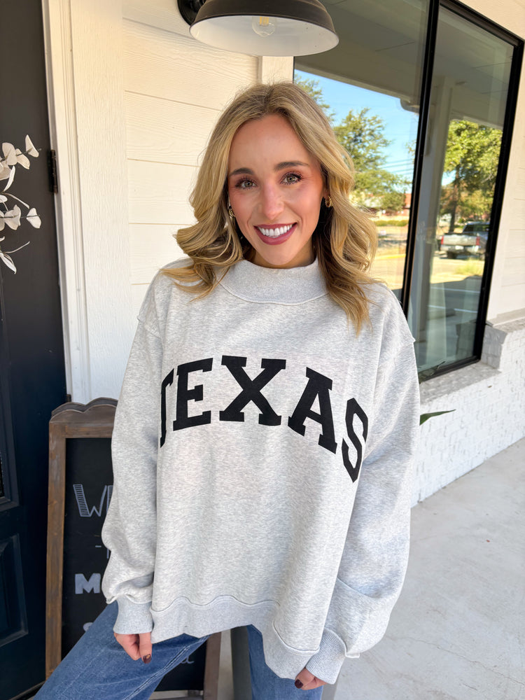 Texas Mock Neck Reversible Sweatshirt