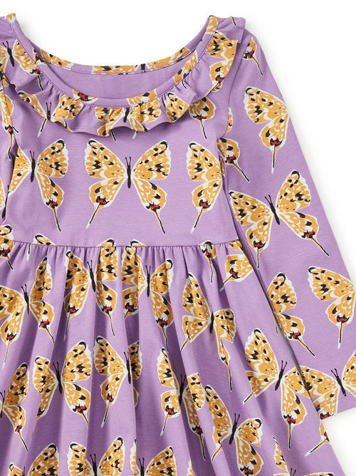 Dragon Swallowtail Butterflies Ruffle Collar Ballet Dress
