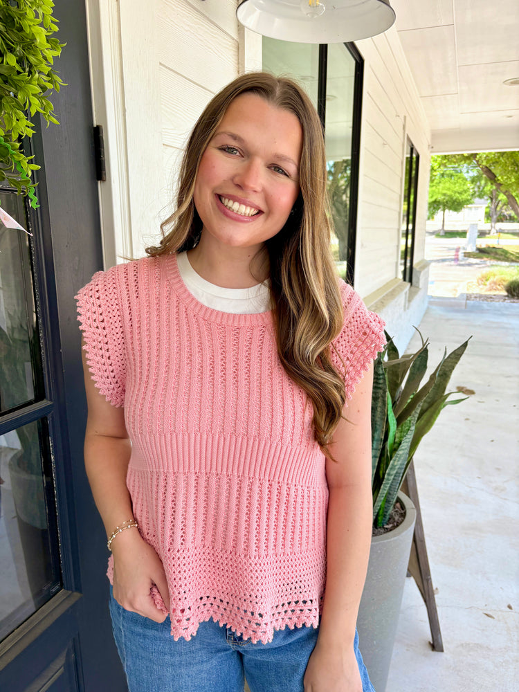 Nixie Peaches N Cream Crochet Top