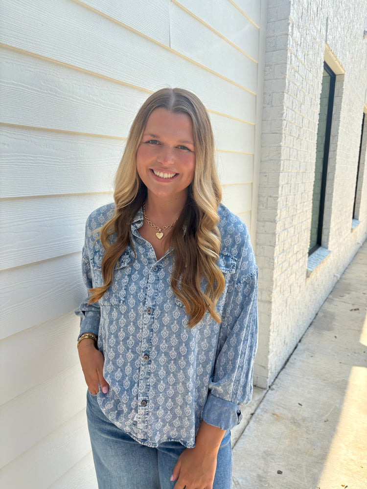 Tulip Crest Adrianna Tencel Button Up Shirt