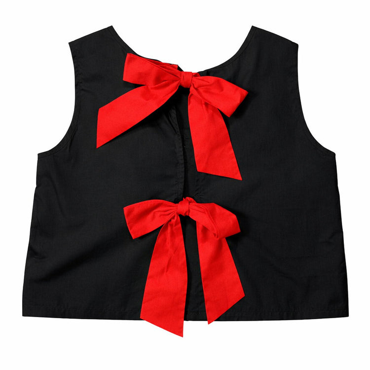 Rope Script Tie Back Cropped Tank Top