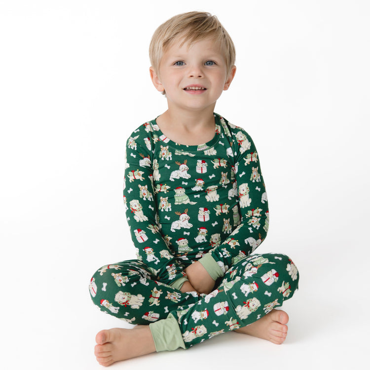 Christmas Dogs Uni-LS PJ Set