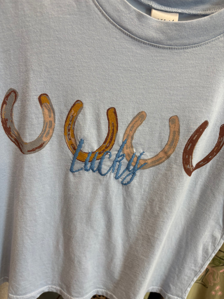 Lucky Wide Crop Tee