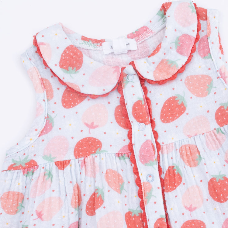 Strawberry Bliss Jill Sleeveless Dress w/Bloomer