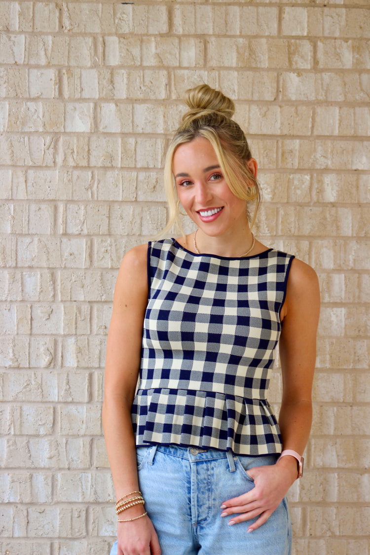 Clara Peplum Knit Top