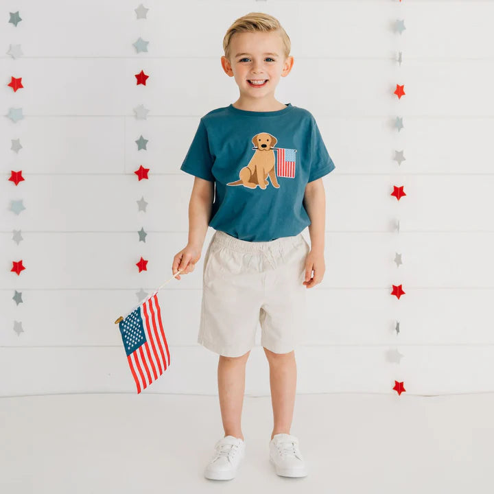 Patriotic Pup Patch Short Sleeve T-Shirt