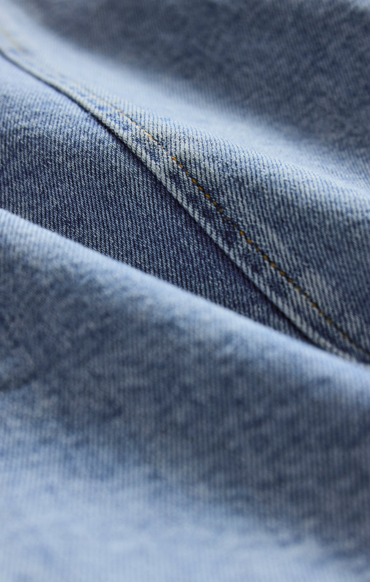 Jolie Denim Seamed Mini Dress